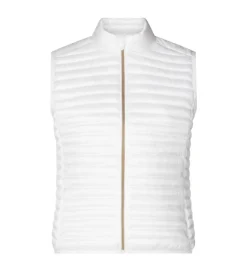 gilet - SANS MANCHE - vetement femme - Cuir - Blanc - Save the duck