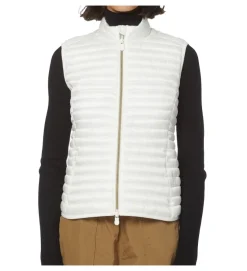 gilet - SANS MANCHE - vetement femme - Cuir - Blanc - Save the duck