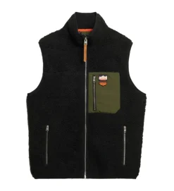 gilet - SANS MANCHE - vetement homme - Coton - Noir - Superdry