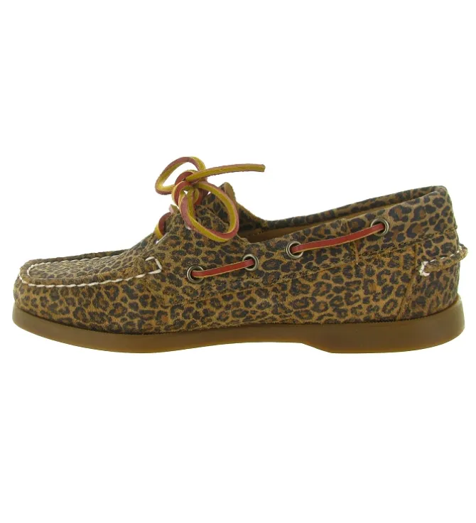 mocassins - Bateau - femme - Nubuck - Léopard - Sebago