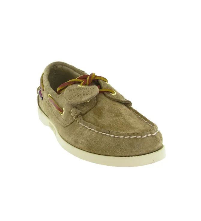 mocassins - Bateau - homme - Cuir - Camel - Sebago