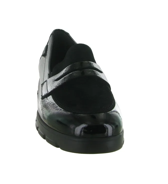 mocassins - Compensé - femme - Cuir - Noir - Mephisto