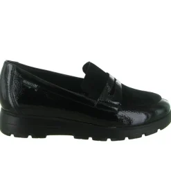 mocassins - Compensé - femme - Cuir - Noir - Mephisto