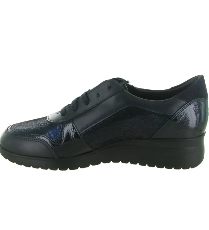 mocassins - Compensé - femme - Cuir - Bleu Marine - Mephisto