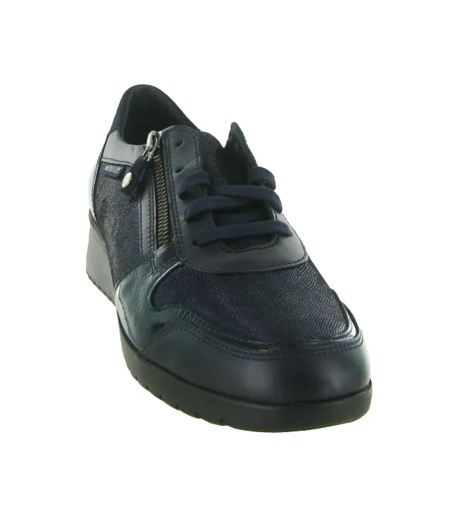 mocassins - Compensé - femme - Cuir - Bleu Marine - Mephisto