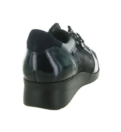 mocassins - Compensé - femme - Cuir - Bleu Marine - Mephisto