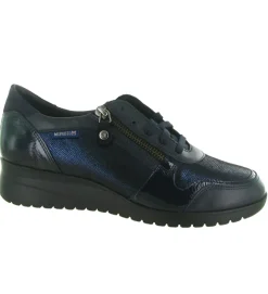 mocassins - Compensé - femme - Cuir - Bleu Marine - Mephisto