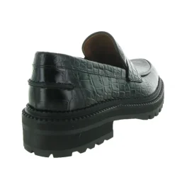 mocassins - Compensé - femme - Cuir - Noir - Billi bi