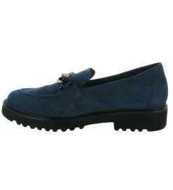 mocassins - Compensé - femme - Cuir - Bleu - Mephisto