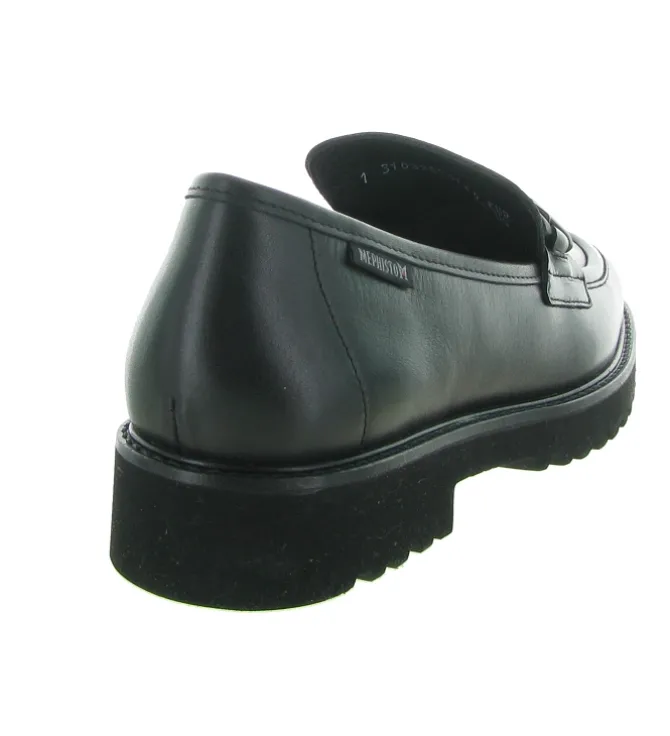 mocassins - Compensé - femme - Cuir - Noir - Mephisto