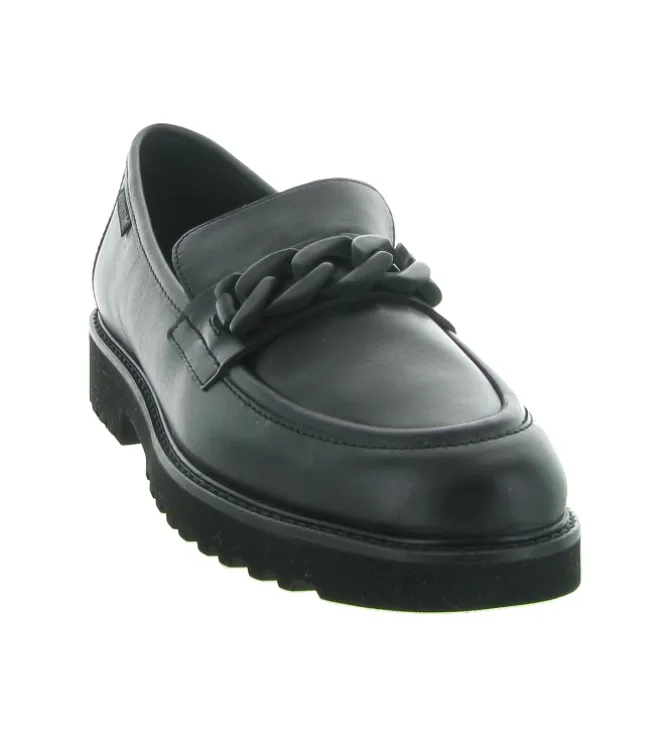 mocassins - Compensé - femme - Cuir - Noir - Mephisto