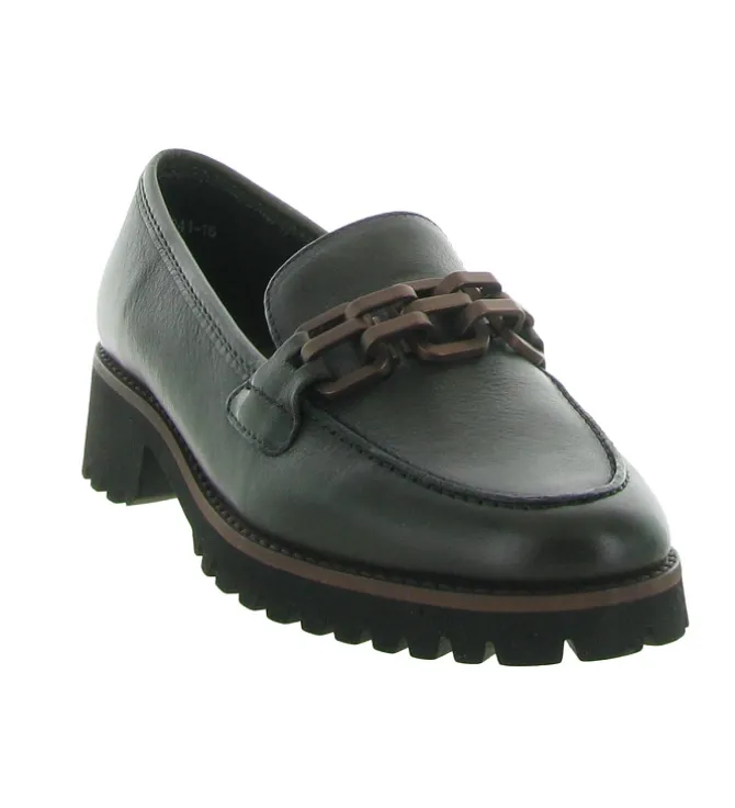 mocassins - Compensé - femme - Cuir - Kaki - Ara