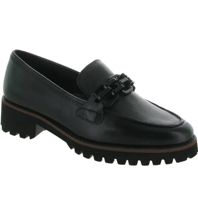 mocassins - Compensé - femme - Cuir - Noir - Ara