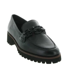mocassins - Compensé - femme - Cuir - Noir - Ara