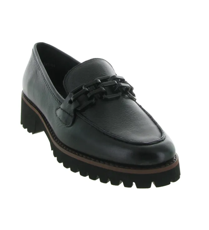 mocassins - Compensé - femme - Cuir - Noir - Ara