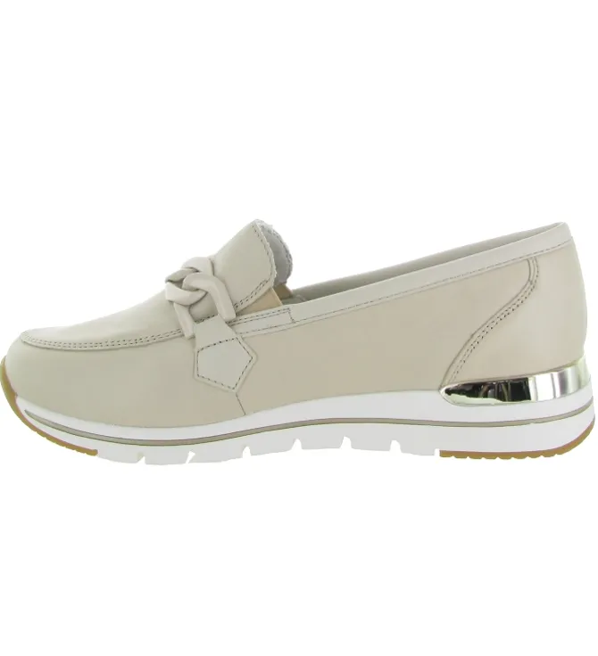 mocassins - Compensé - femme - Cuir - Beige - Remonte