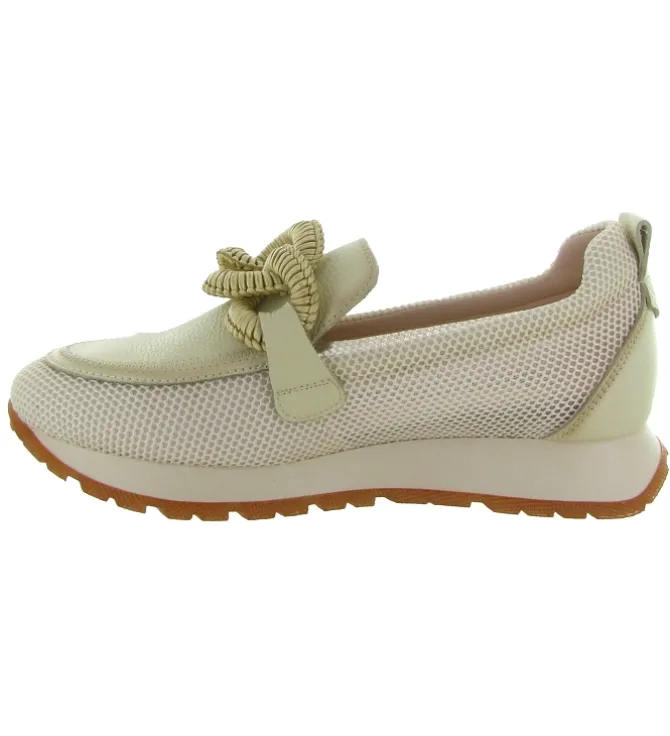 mocassins - Compensé - femme - Cuir - Beige - Hispanitas