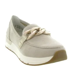 mocassins - Compensé - femme - Cuir - Or - Rieker