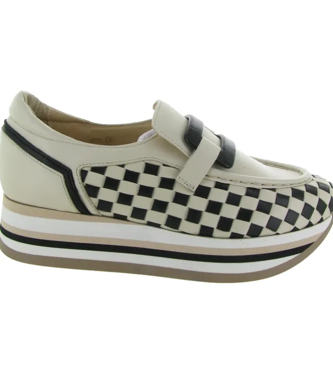 mocassins - Compensé - femme - Cuir - Noir - Softwaves