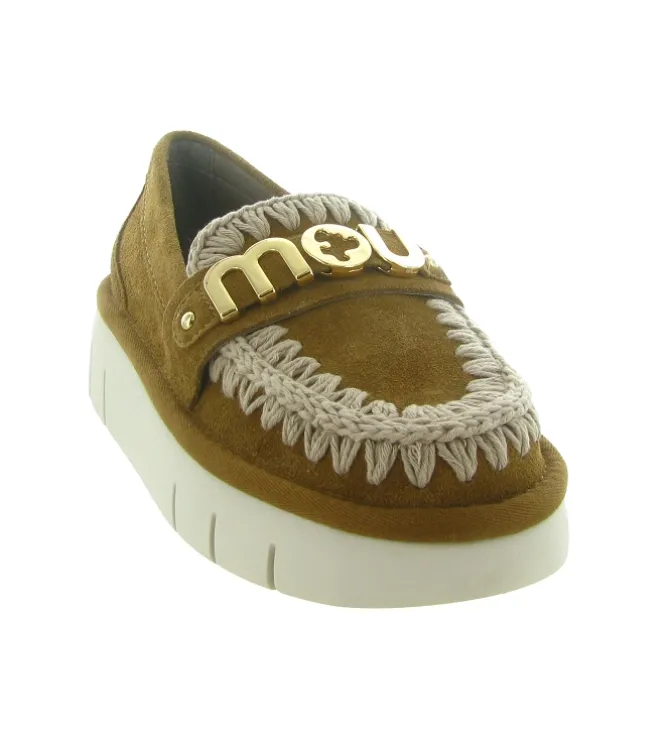 mocassins - Compensé - femme - Nubuck - Chestnut - Mou