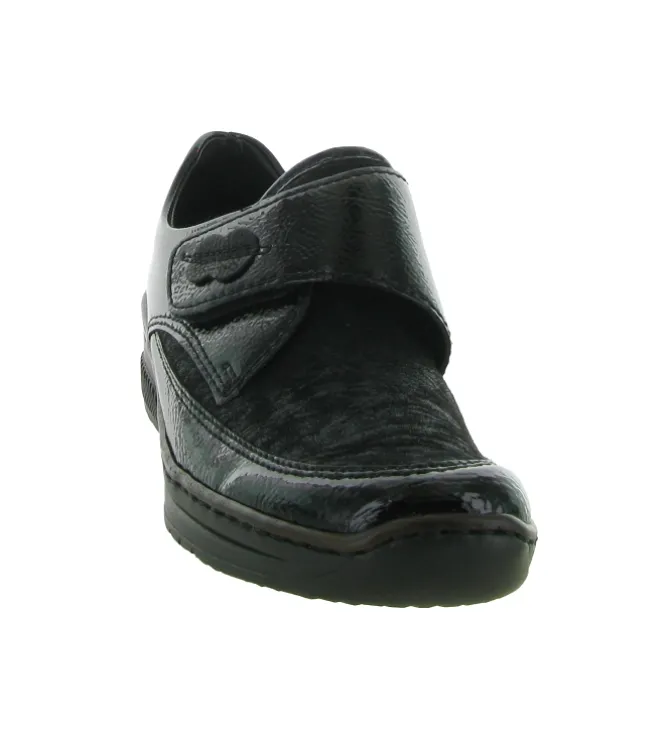 mocassins - Compensé - femme - Synthétique - Noir - Rieker