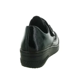 mocassins - Compensé - femme - Synthétique - Noir - Rieker