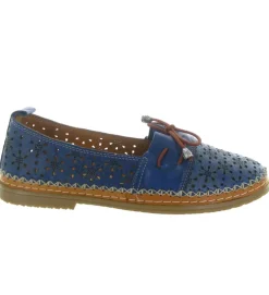 mocassins - Décontracté - femme - Cuir - Bleu Marine - Madory