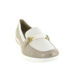mocassins - Elégant - femme - Cuir - Argent - Ara