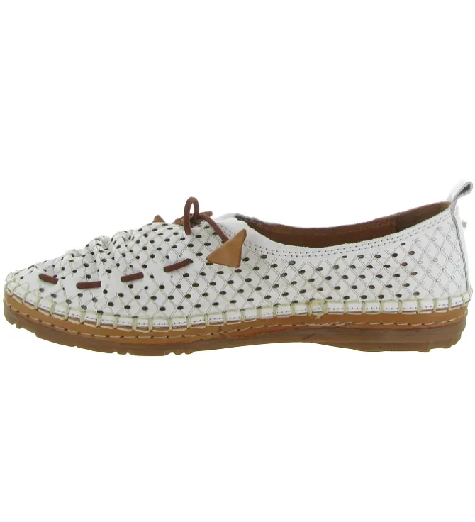 mocassins - Elégant - femme - Cuir - Blanc - Madory