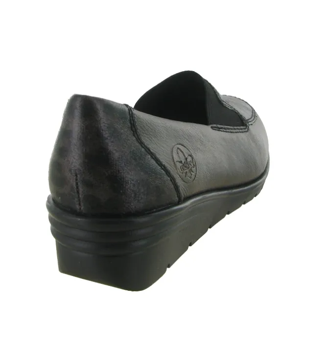 mocassins - Elégant - femme - Cuir - Bronze - Rieker