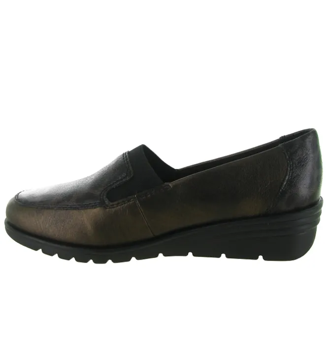 mocassins - Elégant - femme - Cuir - Bronze - Rieker