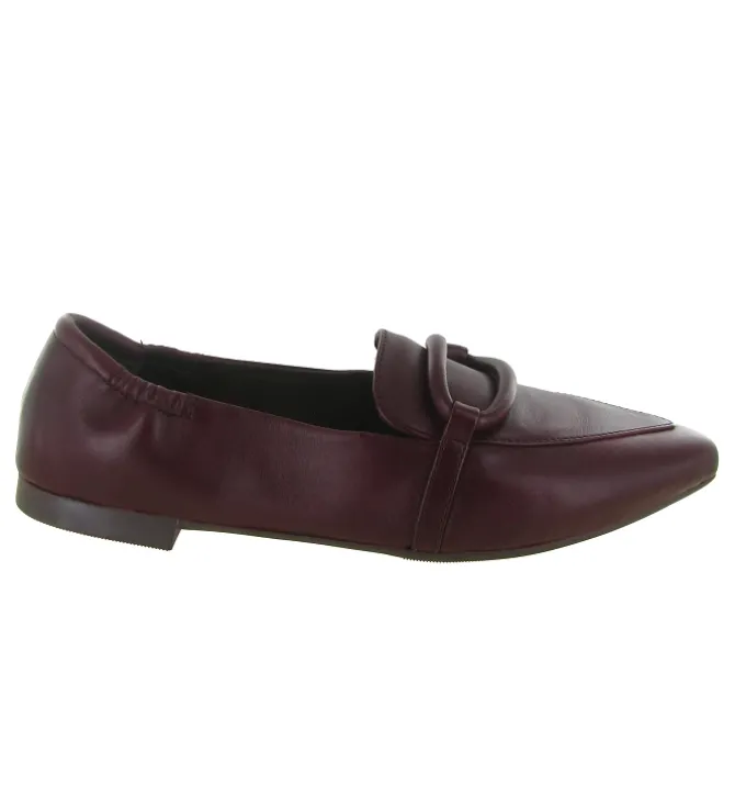 mocassins - Elégant - femme - Cuir - Bordeaux - La vitrina