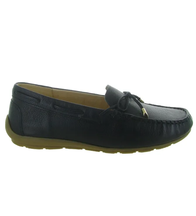 mocassins - Elégant - femme - Cuir - Bleu Marine - Ara