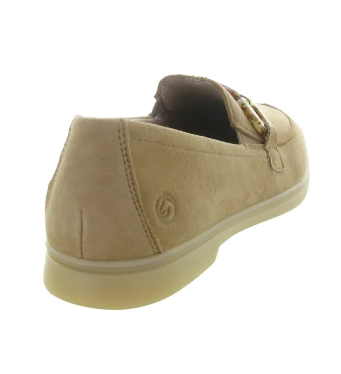 mocassins - Elégant - femme - Cuir - Beige - Remonte