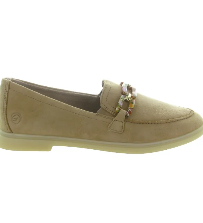 mocassins - Elégant - femme - Cuir - Beige - Remonte