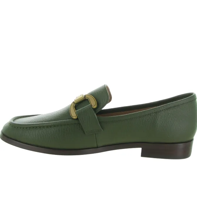 mocassins - Elégant - femme - Cuir - Kaki - Bibi lou