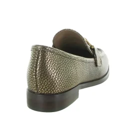mocassins - Elégant - femme - Cuir laminé - Bronze - Bibi lou