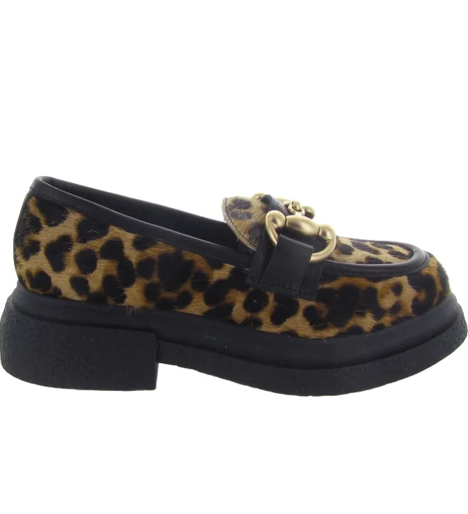 mocassins - Elégant - femme - Cuir - Léopard - Semerdjian