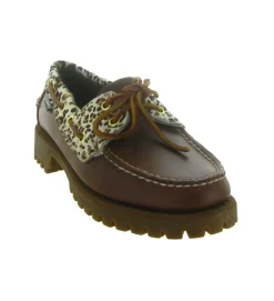 mocassins - Elégant - femme - Cuir - Léopard - Sebago