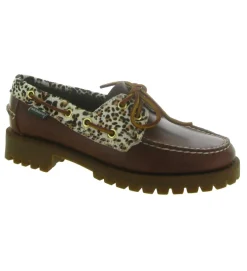mocassins - Elégant - femme - Cuir - Léopard - Sebago