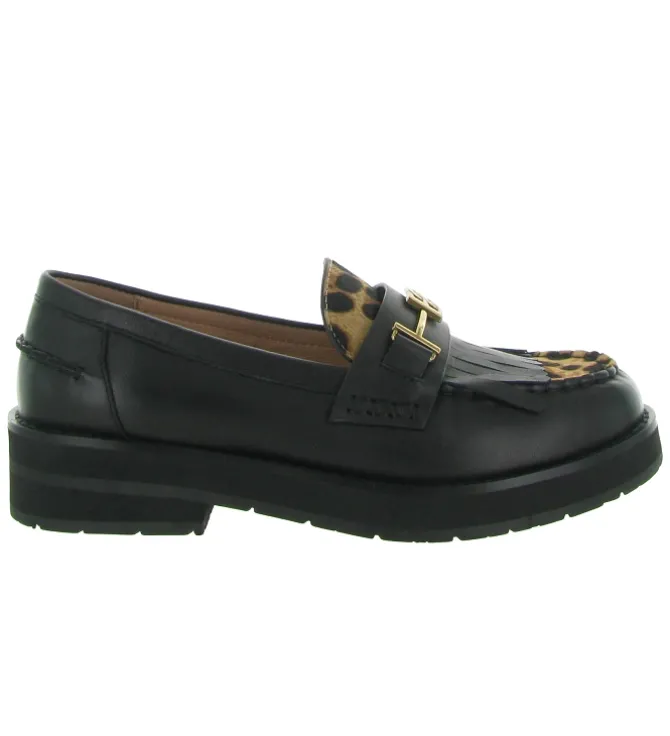 mocassins - Elégant - femme - Cuir - Léopard - Bibi lou