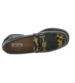 mocassins - Elégant - femme - Cuir - Léopard - Bibi lou