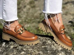 mocassins - Elégant - femme - Cuir - Marron - Bruno premi