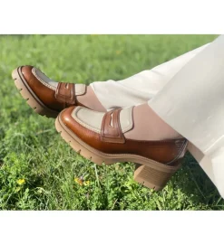 mocassins - Elégant - femme - Cuir - Marron - Hispanitas