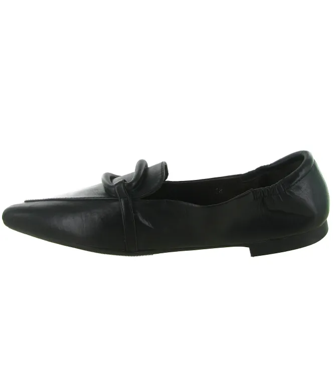 mocassins - Elégant - femme - Cuir - Noir - La vitrina