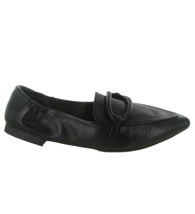 mocassins - Elégant - femme - Cuir - Noir - La vitrina