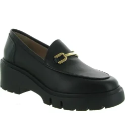 mocassins - Elégant - femme - Cuir - Noir - Unisa