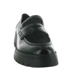 mocassins - Elégant - femme - Cuir - Noir - Regarde le ciel...