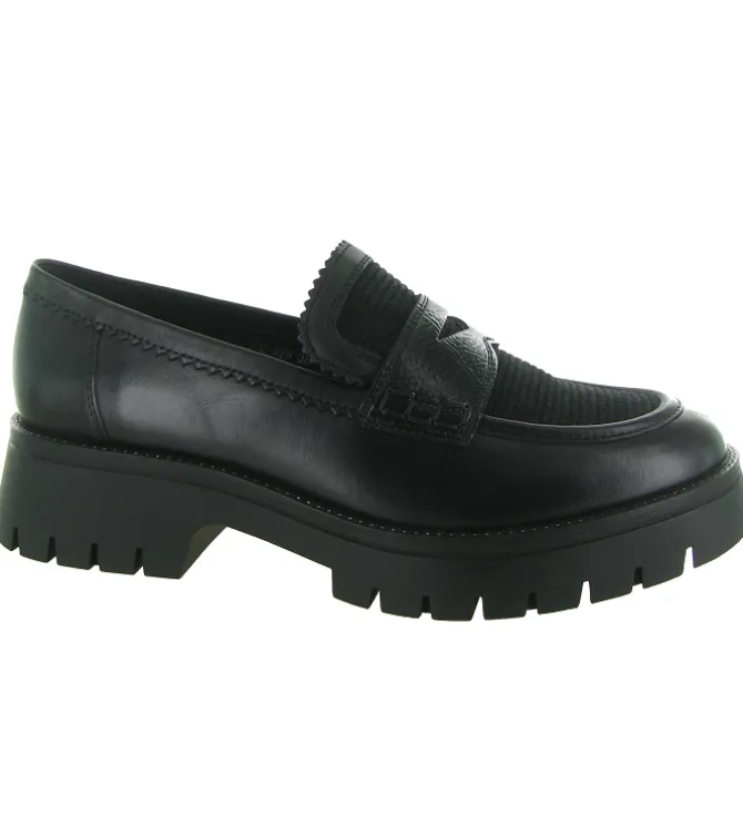 mocassins - Elégant - femme - Cuir - Noir - Regarde le ciel...
