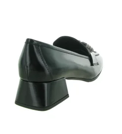 mocassins - Elégant - femme - Cuir - Noir - Julie dee